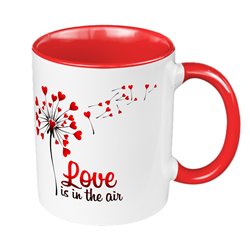 Love is in the air - kubek 330 ml kolorowy na Walentynki.