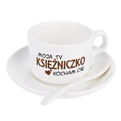 Filiżanka z tekstem "Moja Ty Księżniczko kocham Cię".