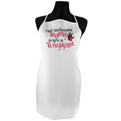 "Kiedy Bóg przydzielał mamy, mi trafiła się ta najlepsza"- idealny prezent na dzień mamy - fartuszek (fartuch) kuchenny.