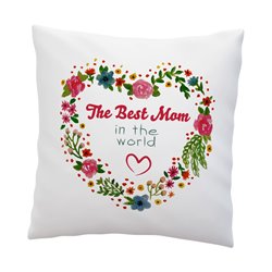 "The best mom in the world"- poduszka na dzień mamy.