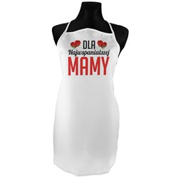"Dla najwspanialszej mamy" - idealny prezent na dzień mamy - fartuszek (fartuch) kuchenny.