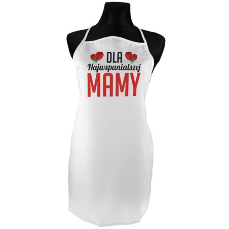 "Dla najwspanialszej mamy" - idealny prezent na dzień mamy - fartuszek (fartuch) kuchenny.