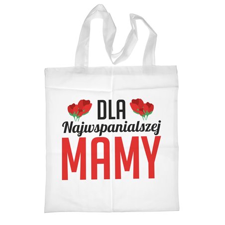 Super torba na zakupy z długimi uszami - "Dla najwspanialszej mamy" - idealna na prezent na dzień matki.
