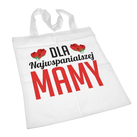 Super torba na zakupy z długimi uszami - "Dla najwspanialszej mamy" - idealna na prezent na dzień matki.