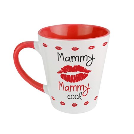 Zestaw - kubek latte z podkładką na kubek - "Mammy cool" - świetny prezent na dzień matki.