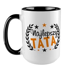 Kubek XXL (450ml) z tekstem "Najlepszy tata" - idealny na prezent na dzień ojca.