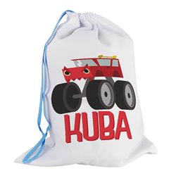 Worek na papcie Monster Truck - personalizowany - zmień imię.