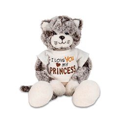 Pluszowy kotek na Walentynki - I love You My Princess.