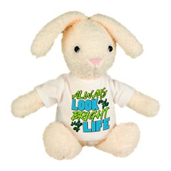 Królik z motywacyjnym cytatem na koszulce- ok. 28cm - idealny pomysł na prezent.