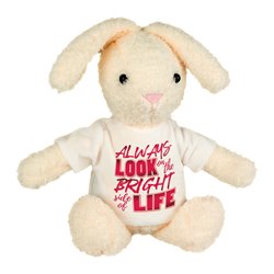 Królik z motywacyjnym cytatem na koszulce- ok. 28cm - idealny pomysł na prezent. 2