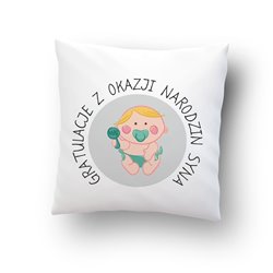 Poduszka "Gratulacje z okazji narodzin dziecka". 2
