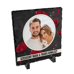 Foto granit (płyta granitowa) z Twoim zdjęciem i personalizacją - podziękowania dla rodziców, zupełna nowość, 20 x 20cm!!! 2