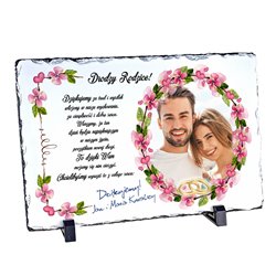 Foto granit (płyta granitowa) z Twoim zdjęciem, personalizacją oraz wierszem - specjalnie dla rodziców, 20 x 30cm!!!