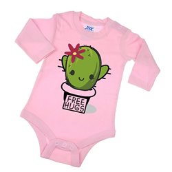 Body z napisem "Free hugs" - dziewczęce.