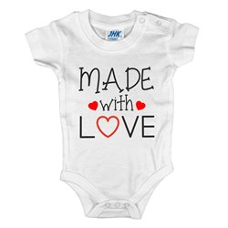 Body z nadrukiem "Made with love" - krótki lub długi rękaw.. 2