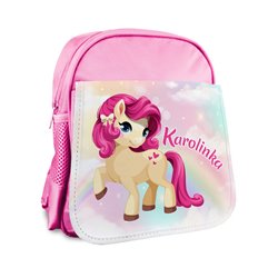 Plecak z imieniem dziecka "Kucyk Pony".