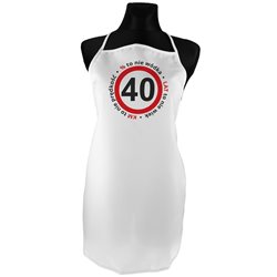 "40% to nie wódka, 40 km to nie prękość, 40 lat to nie wiek " - idealny prezent na 40-ste urodziny - fartuszek kuchenny.