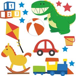 "Zabawki" - naklejki dekoracyjne do pokoju dziecięcego.