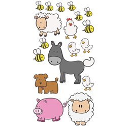 "Farma" - naklejki dekoracyjne do pokoju dziecięcego.