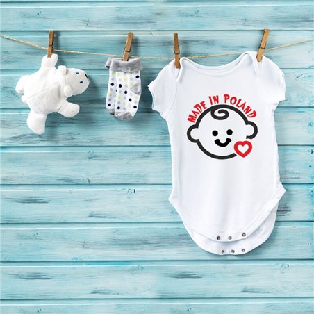 Body z nadrukiem "Made in Poland" - krótki lub długi rękaw.