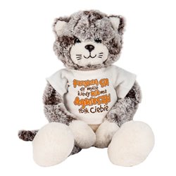 Pluszowy kotek na Walentynki - "Przytulaj się do mnie, kiedy...".