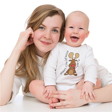 Body ze świątecznym reniferem - krótki lub długi rękaw.