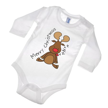 Body ze świątecznym reniferem - krótki lub długi rękaw.
