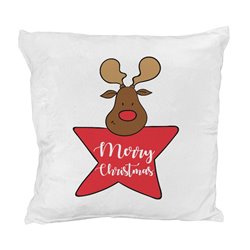 Pluszowa poduszka "Świąteczny renifer" - milutka i mięciutka jak misio.