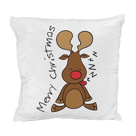 Pluszowa poduszka "Świąteczny renifer - znudzony" - milutka i mięciutka jak misio.