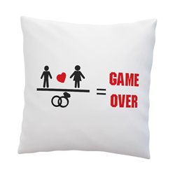 Poduszka " Game over " - super prezent dla młodej pary.