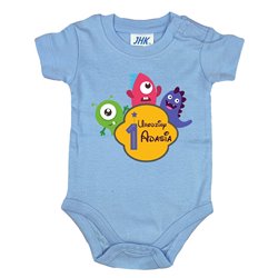 Body dla chłopca na roczek - krótki lub długi rękaw - wzór potworki.