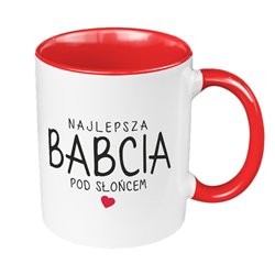 Kubek 330 ml kolorowy "Najlepsza babcia pod słońcem".
