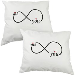 Zestaw poduszek dla pary "You - me - nieskończoność" - 60 x 50cm.