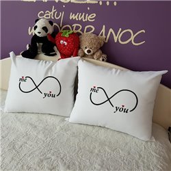 Zestaw poduszek dla pary "You - me - nieskończoność" - 60 x 50cm. 2