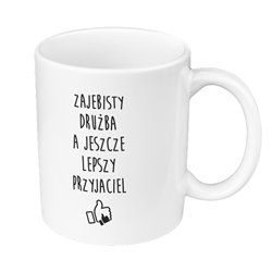 Kubek 330 ml kolorowy "Zajebisty drużba, a jeszcze lepszy przyjaciel".