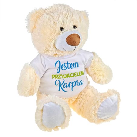 Maskotka miś duży dla dziecka "Jestem przyjacielem Marysi" - ok. 55-60cm.