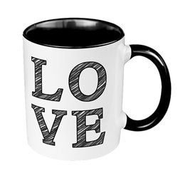 Kubek 330 ml kolorowy "LOVE".