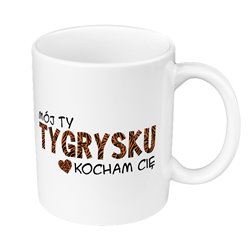 Kubek 330 ml kolorowy "Mój Tygrysku kocham Cię".