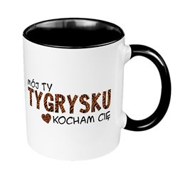 Kubek 330 ml kolorowy "Mój Tygrysku kocham Cię". 2