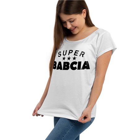 Koszulka (nietoperz) damska specjalnie na dzień babci "Super Babcia".