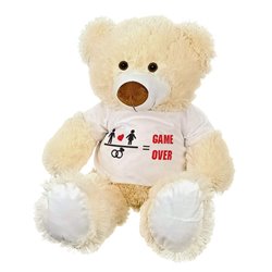 Maskotka miś duży z grafiką "Game over" - idealny dla... 2