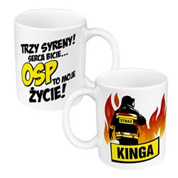 Kolorowy kubek 330 ml dla strażaka OSP- różne kolory. 2