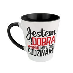 Kubek latte "Jestem dobra w łóżku" - super prezent dla kobiety.