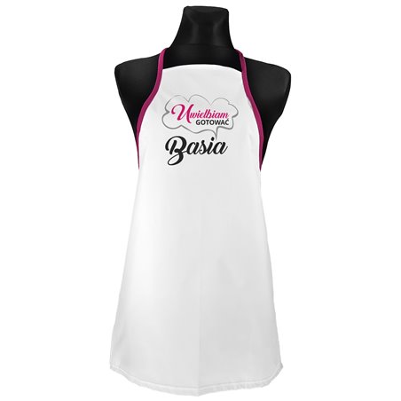 Fartuszek "Uwielbiam gotować" - podaj imię.