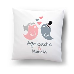 Super poduszka dla młodej pary - personalizacja imionami.