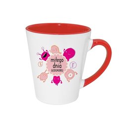 Śmieszny kubek latte z napisem "Miłego dnia głodomorku". 2