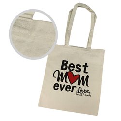 Super torba "Best mum ever" z długimi uszami i zamkiem.