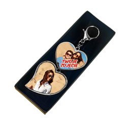 Metalowy brelok ze zdjęciami - idealny na prezent z okazji dnia matki, babci.