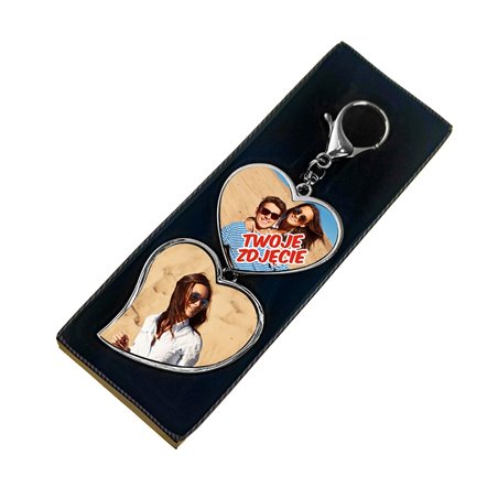 Metalowy brelok ze zdjęciami - idealny na prezent z okazji dnia matki, babci.