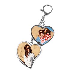 Metalowy brelok ze zdjęciami - idealny na prezent z okazji dnia matki, babci. 2